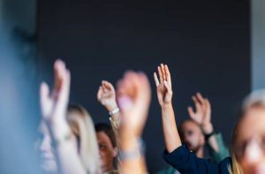 Raised hands